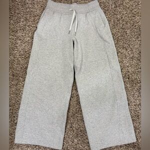 lululemon athletica Light Gray Wide Leg Sweatpants